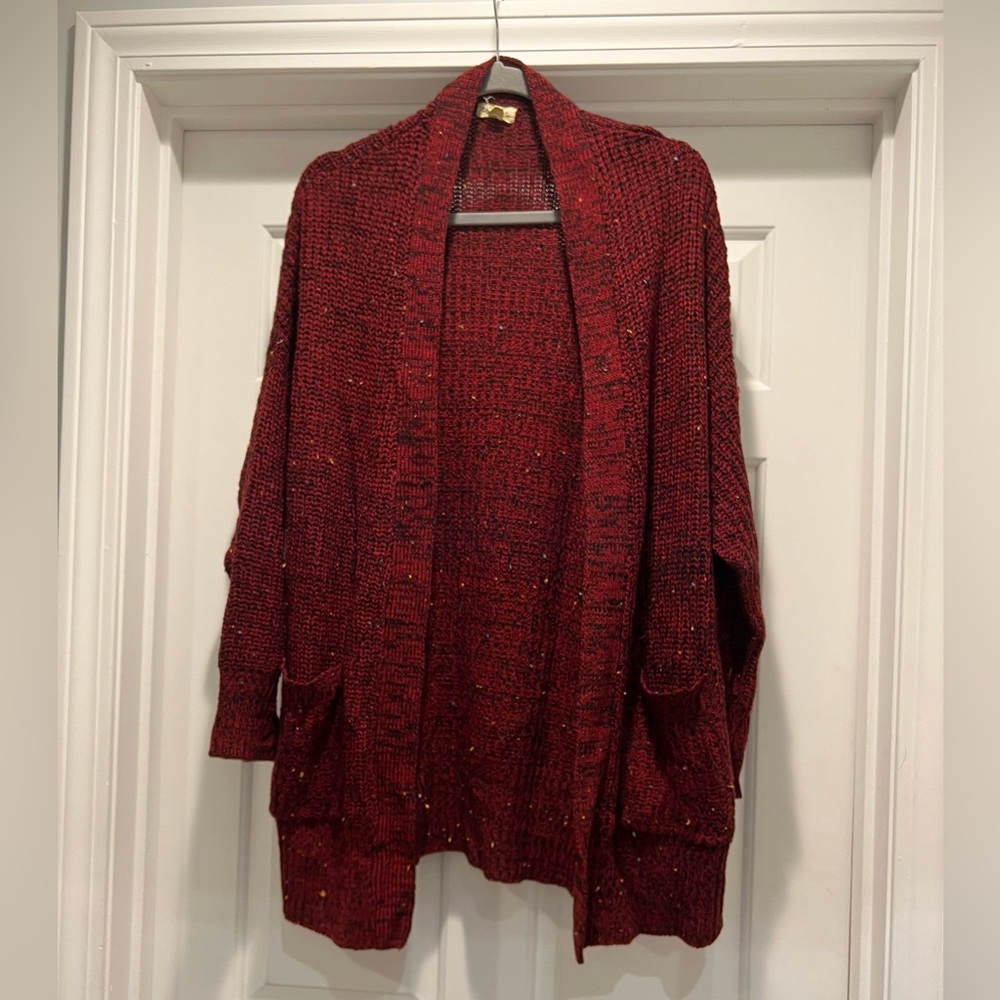 Takeout Maroon Cardigan